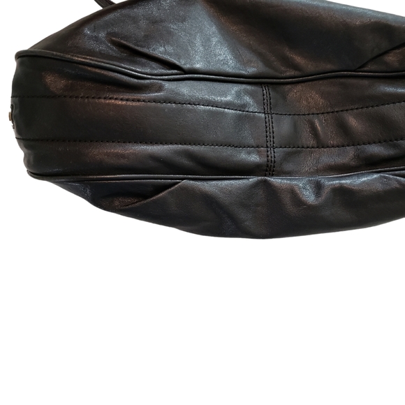 BCBG MAXARIA 100% Leather Black Hobo Shoulder bag purse buttery soft - Picture 12 of 16